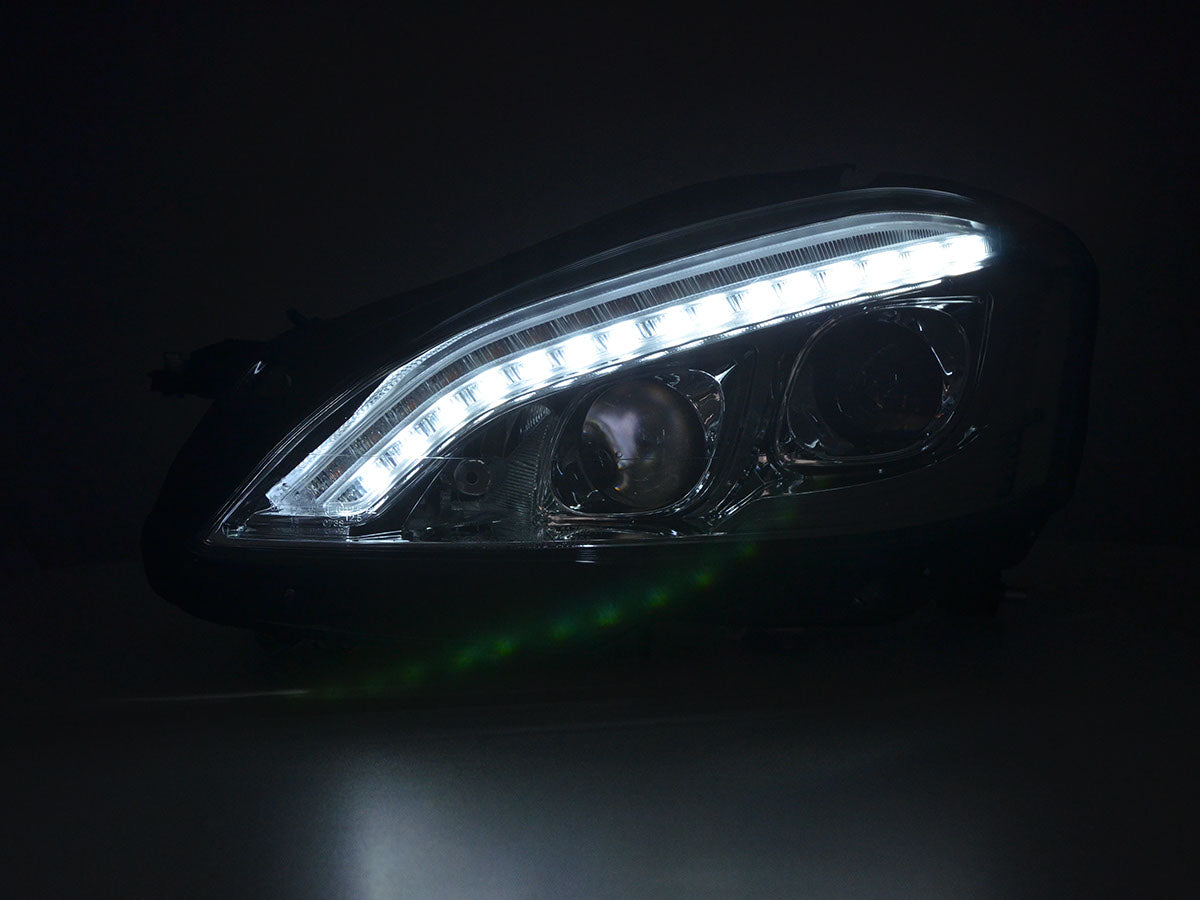 Scheinwerfer Set Xenon Daylight LED TFL-Optik Mercedes-Benz S-Klasse (221) 05-09 chrom Scheinwerfer Set Xenon Daylight LED TFL-Optik Mercedes-Benz S-Klasse (221) 05-09 chrom